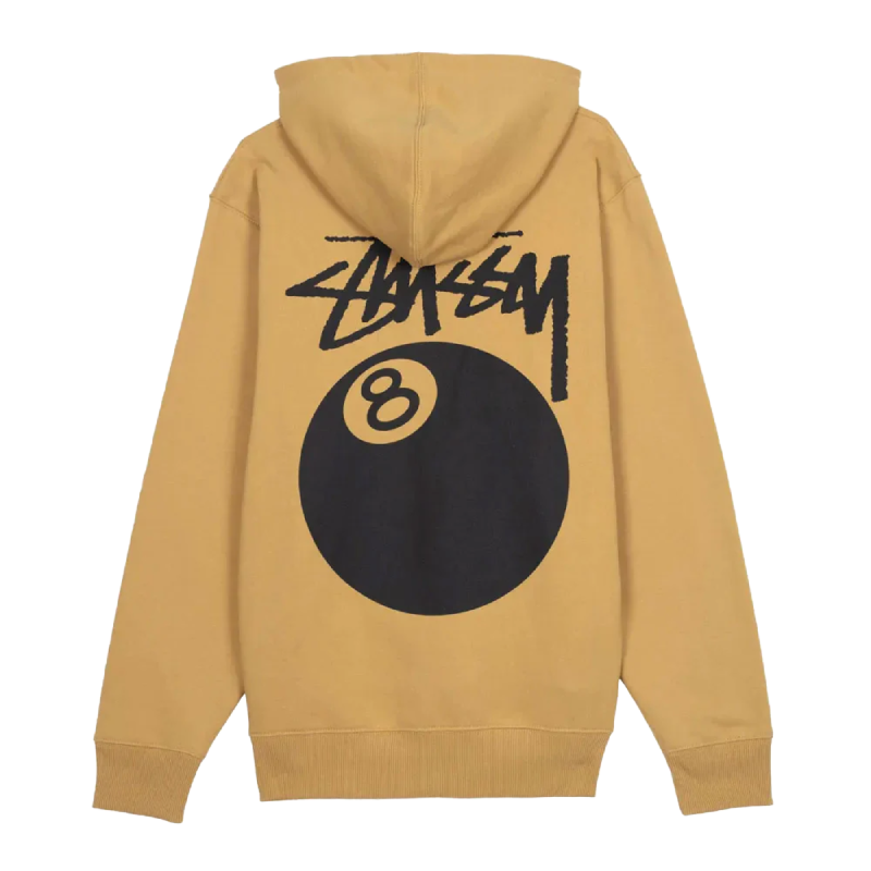 Stussy 8 Ball Brown Hoodie back