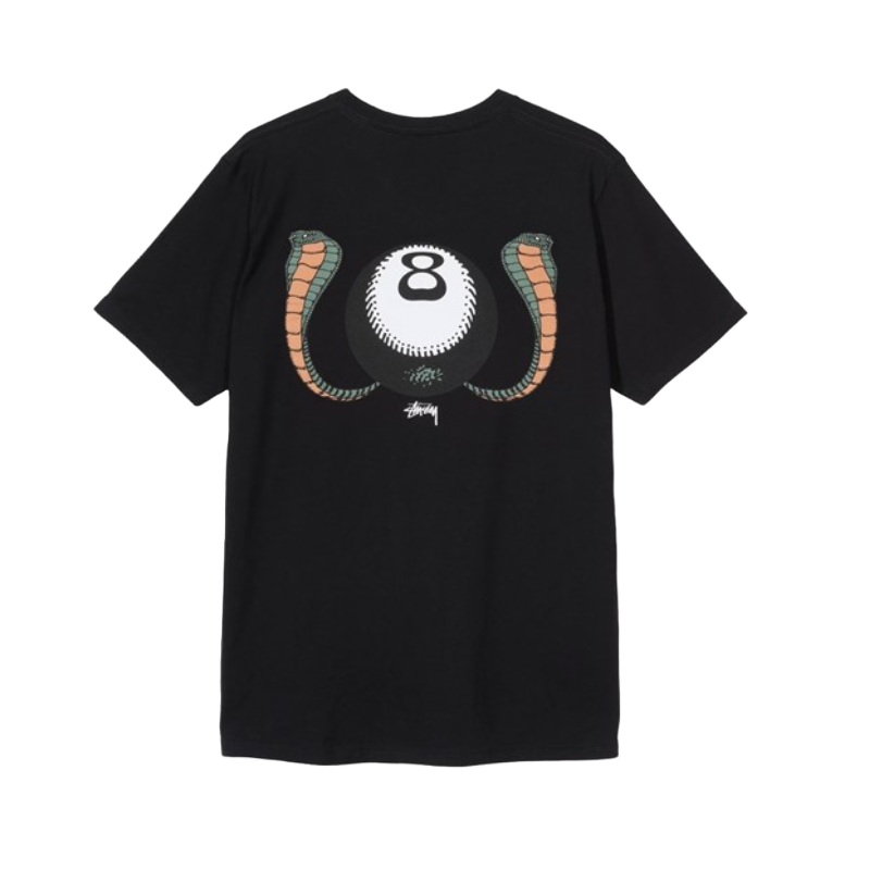 Stussy 8 Ball Cobra Black Shirt Back