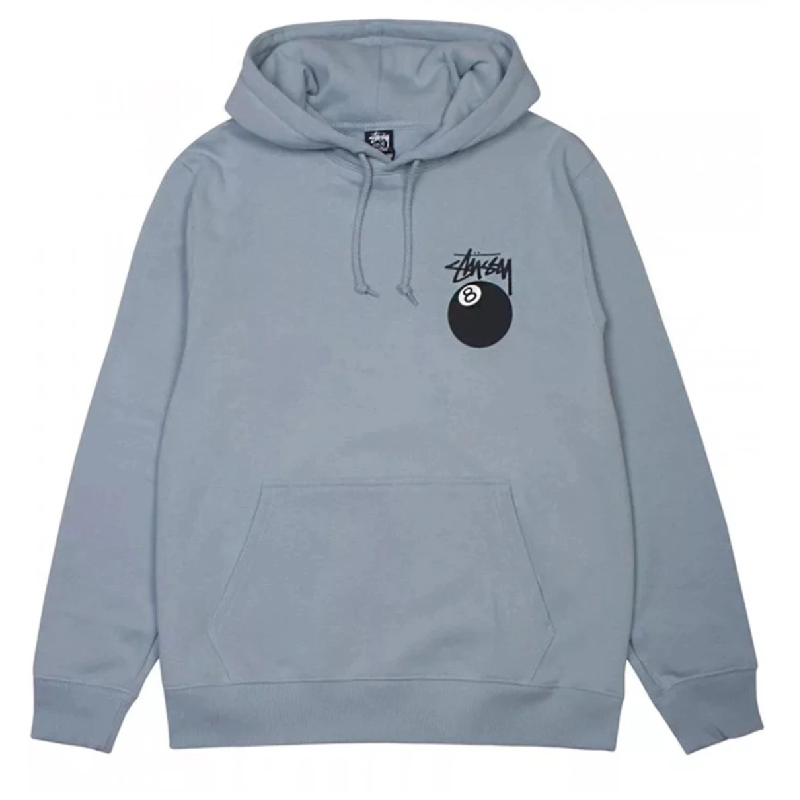 Stussy 8 Ball Grey Pullover Hoodie