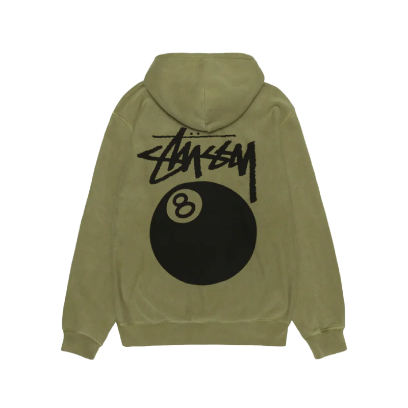 Stussy 8 Ball Olive Pullover Hoodie-back