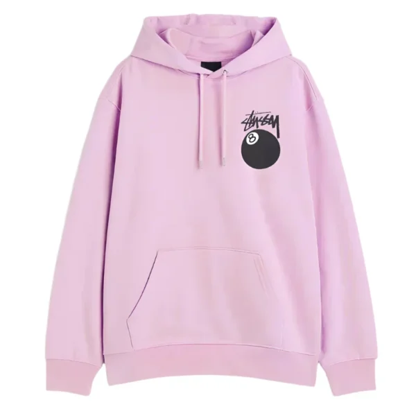 Stussy 8 Ball Pink Hoodie