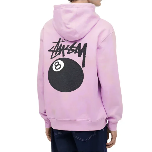 Stussy 8 Ball Pink Hoodie-back