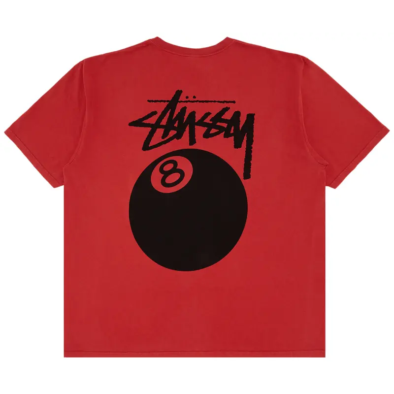 Stussy 8 Ball Red T-Shirt Back