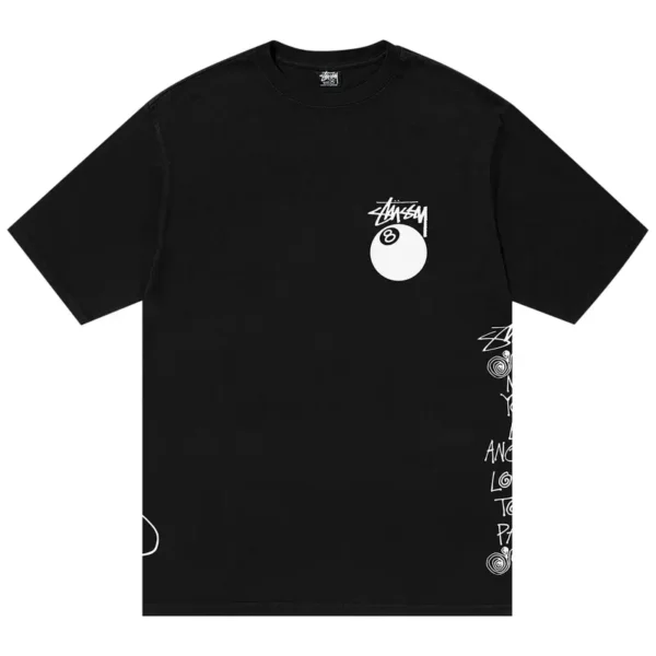 Stussy 8 Ball Test Strike Black Tee