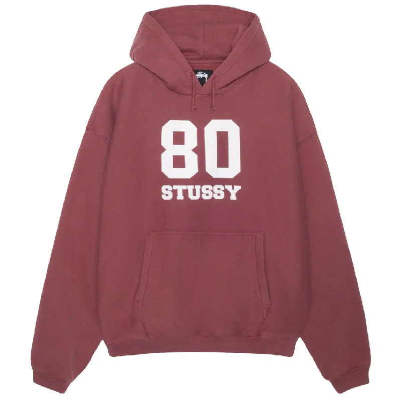 Stussy 80 Oxblood Relaxed Hoodie