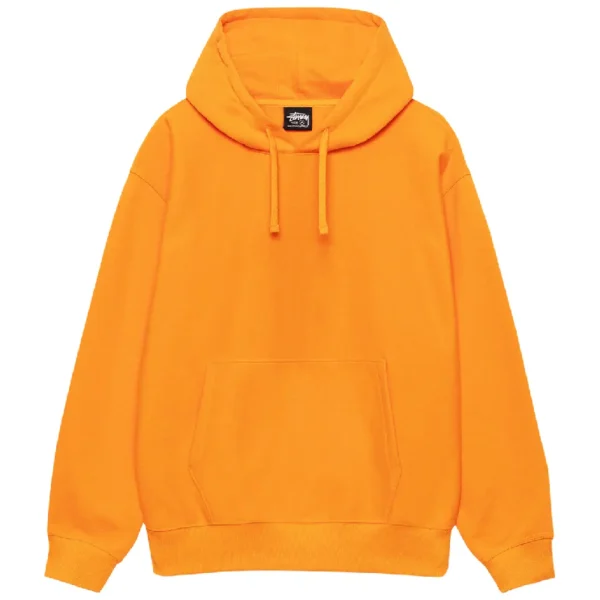 Stussy Back Hood Embroidered Orange Hoodie