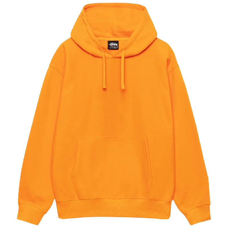 Stussy Back Hood Embroidered Orange Hoodie
