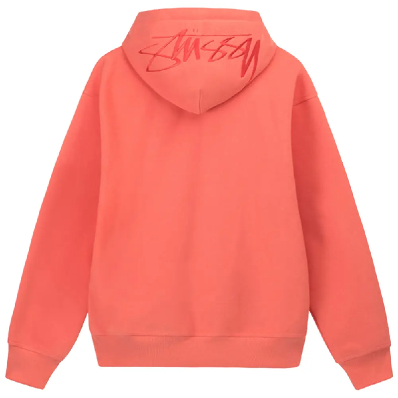 Stussy Back Hood Emroidered Red Hoodie-back