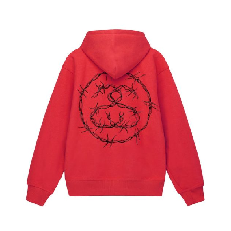 Stussy Barb Red Hoodie-back