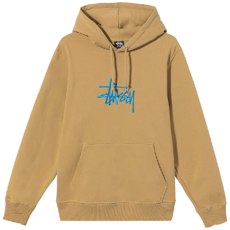 Stussy Basic Applique Khaki Hoodie