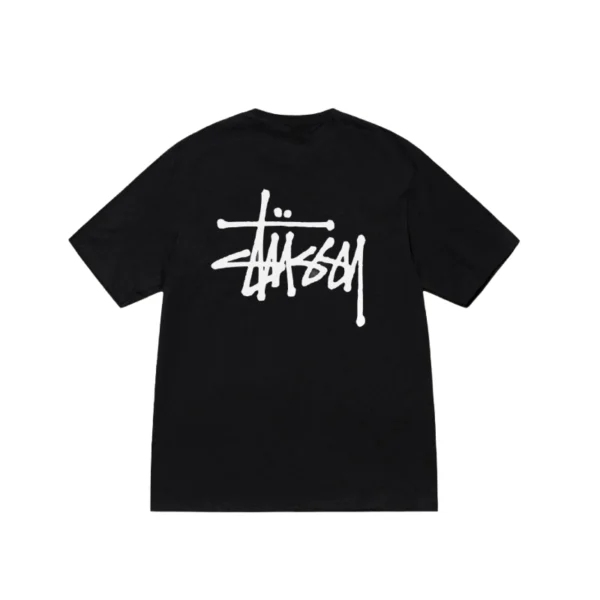 Stussy Basic Black T Shirt Back