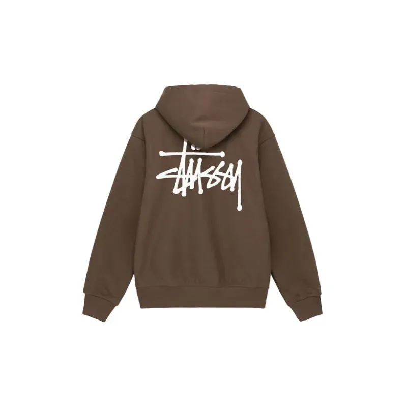Stussy Basic Brown Pullover Hoodie-back