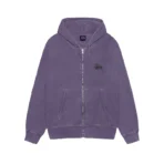Stussy Basic Purple Zip Up Hoodie