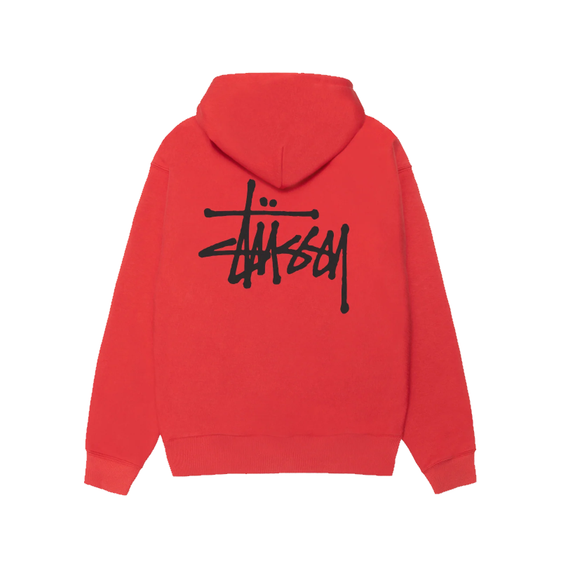 Stussy Basic Red Pullover Hoodie-back