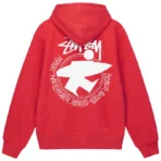 Stussy Beach Roots Red Hoodie-back