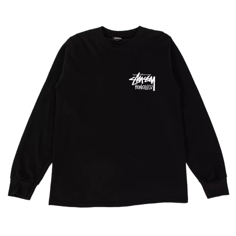 Stussy Honolulu Black Long Sleeve Shirt