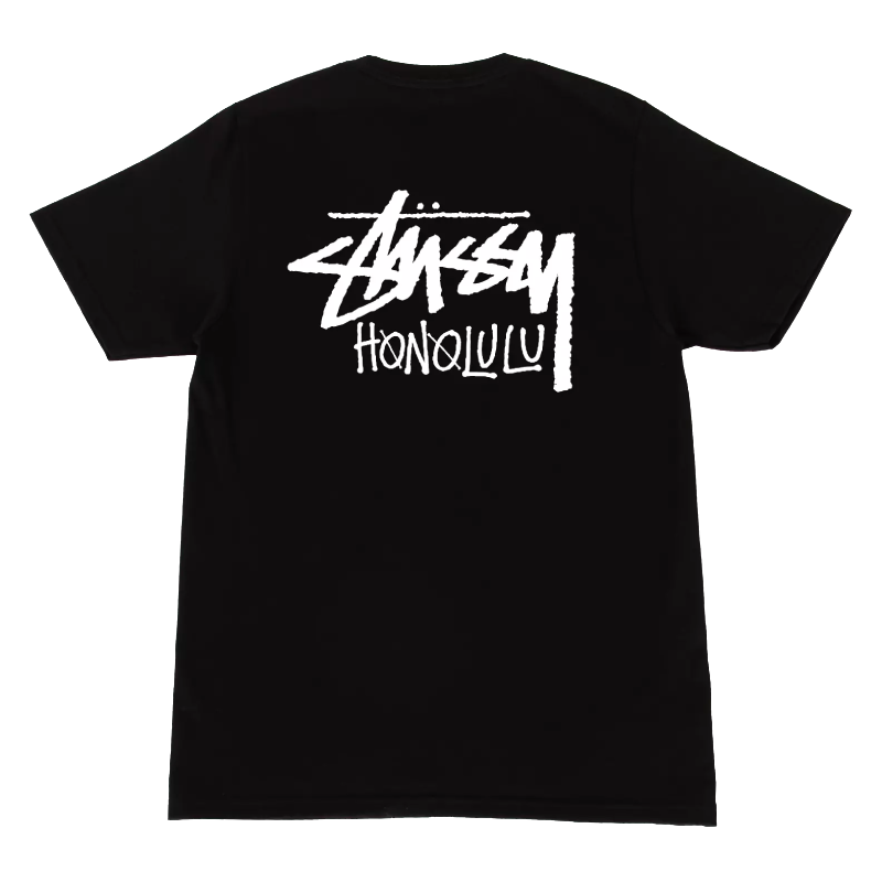 Stussy Honolulu Black T Shirt-back