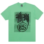 Stussy Blur Stock Link Green T-Shirt