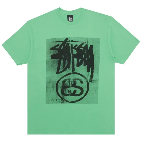 Stussy Blur Stock Link Green T-Shirt