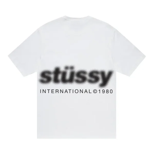 Stussy Blur White T-Shirt Back