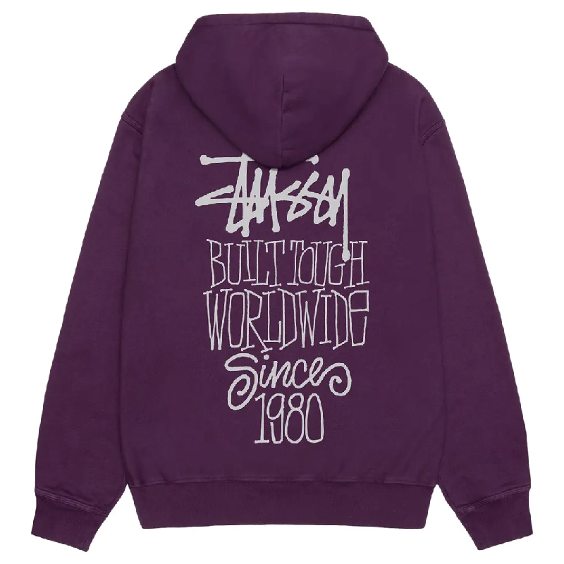 Stussy Built Tough Purple Hoodie-back