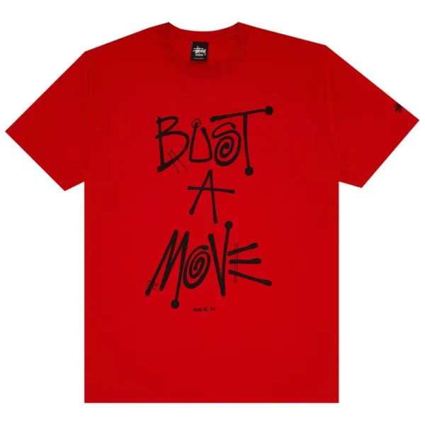 Stussy Bust A Move Red T-Shirt