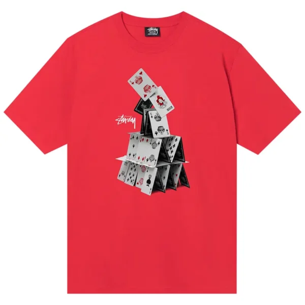 Stussy Card House Red T-Shirt