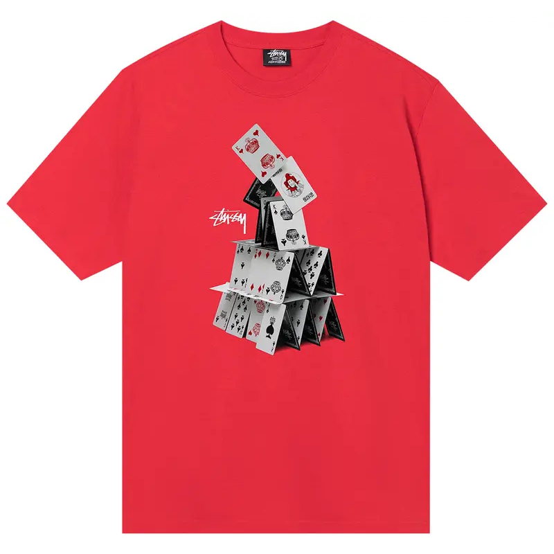 Stussy Card House Red T-Shirt