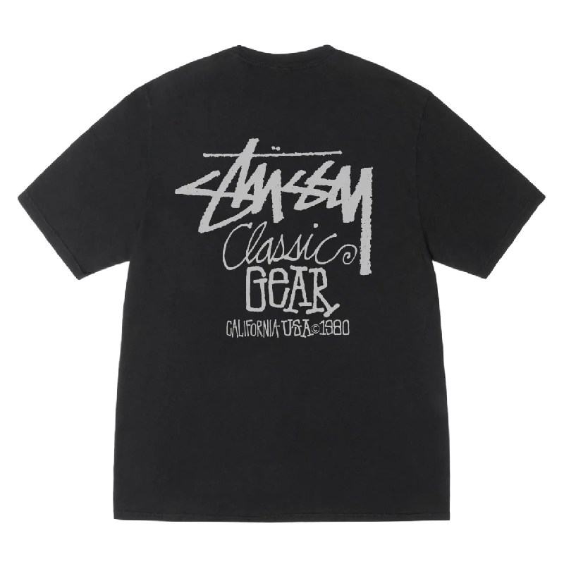 Stussy Classic Gear Black Shirt Back