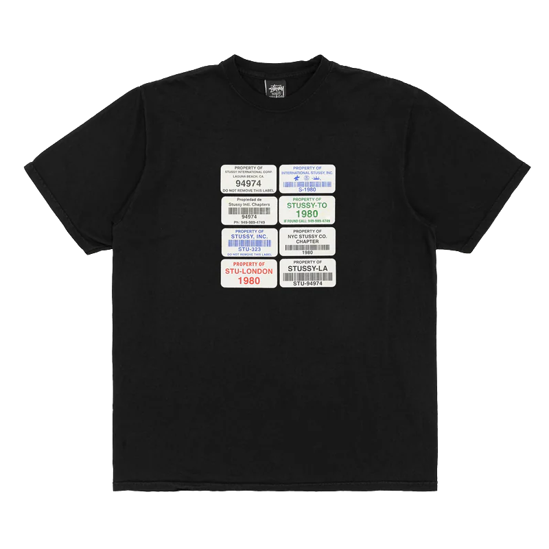 Stussy Codes Black T-Shirt