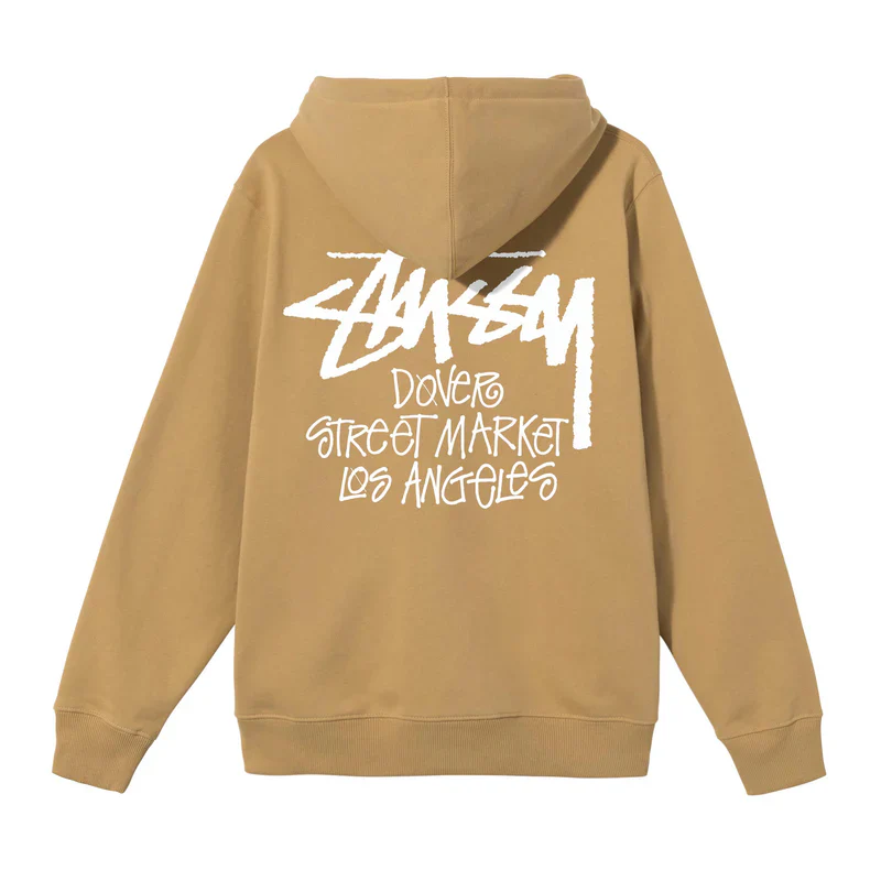 Stussy DSM Los Angeles Zip Up Khaki Hoodie-back