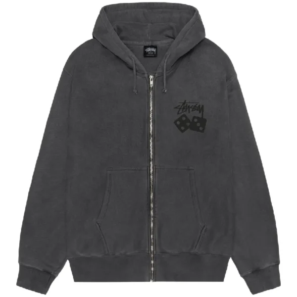 Stussy Dice Black Zip Up Hoodie