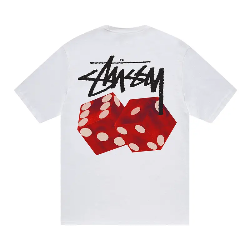 Stussy Diced Out White Shirt Back