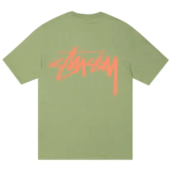 Stussy Dizzy Stock Green T-Shirt Back
