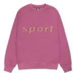 Stussy Dot Sport Berry Pink Long Sleeve Shirt
