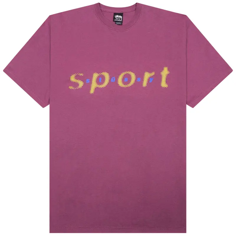 Stussy Dot Sport Berry Pink Tee