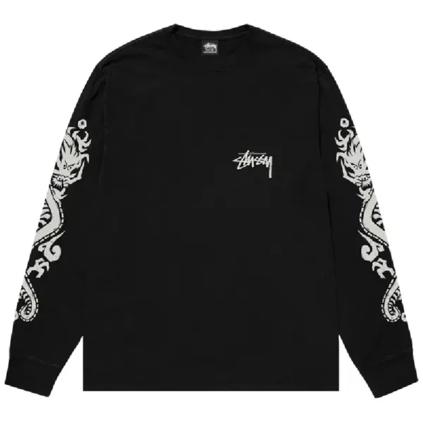 Stussy Dragon Black Long Sleeve Shirt