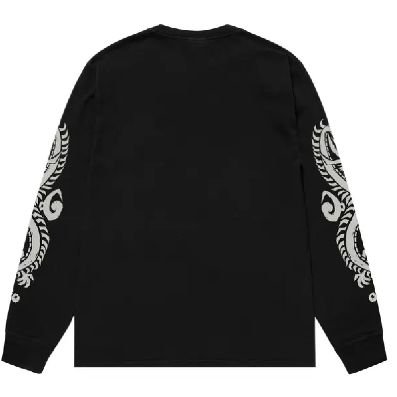 Stussy Dragon Black Long Sleeve Shirt Back