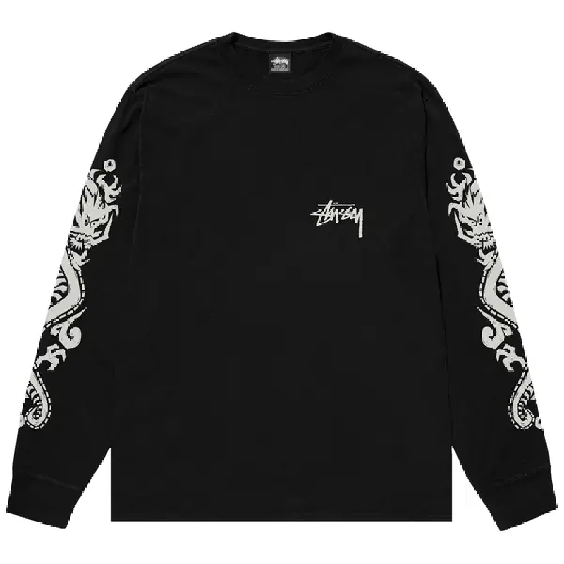 Stussy Dragon Black Long Sleeve Shirt