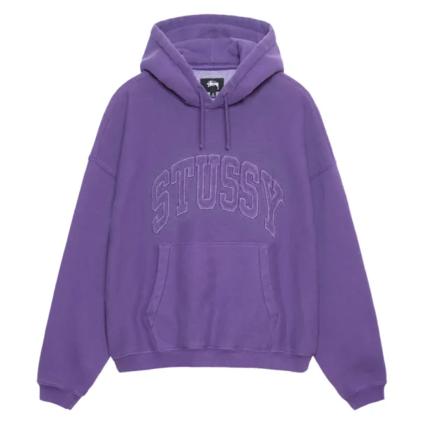 Stussy Embroidered Purple Hoodie