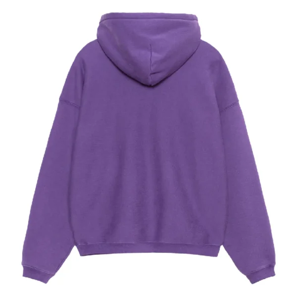 Stussy Embroidered Purple Hoodie -back