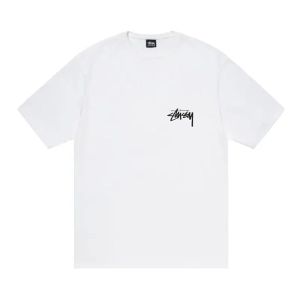 Stussy Fade 8 Ball White Tee