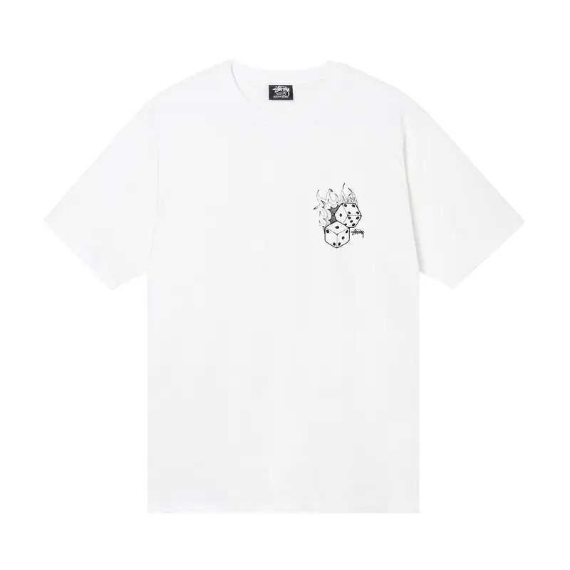 Stussy Fire Dice White Tee