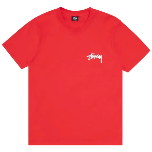 Stussy Fuzzy Dice Red T-Shirt