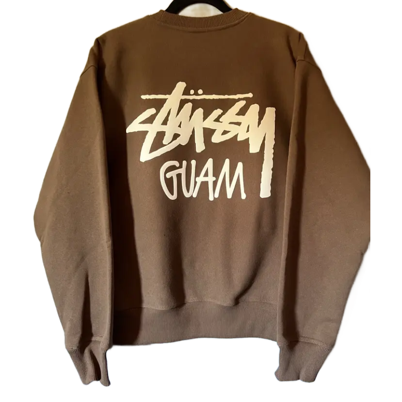 Stussy Guam Brown Crewneck Sweatshirt- back