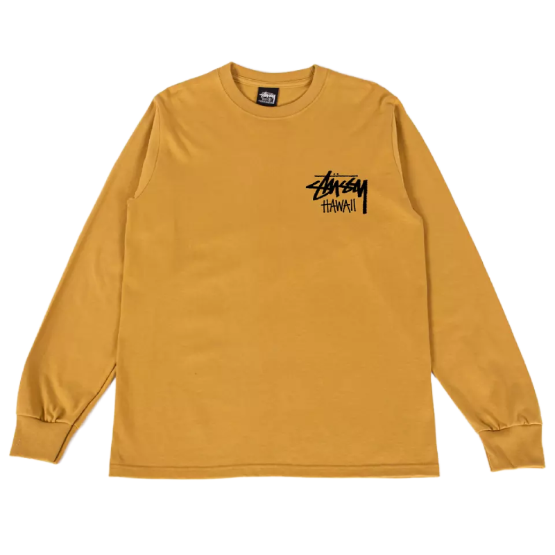 Stussy Hawaii Long Sleeve Mustard Shirt