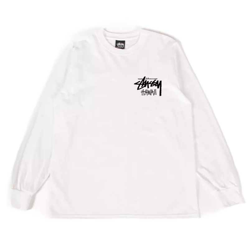 Stussy Hawaii Long Sleeve White Shirt