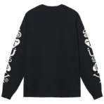 Stussy Heart Spades Black Longsleeve Shirt Back