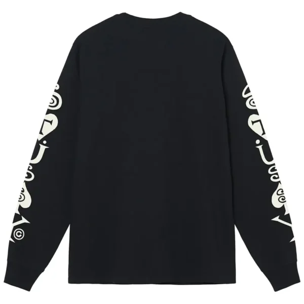 Stussy Heart Spades Black Longsleeve Shirt Back