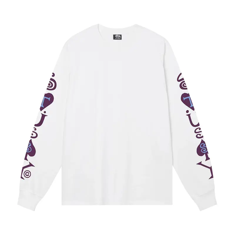 Stussy Heart Spades White Longsleeve Shirt